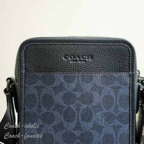 NWT Coach CAT78 Sullivan Crossbody Bag In Signature Canvas Denim/Midnight Navy - Picture 2 of 11